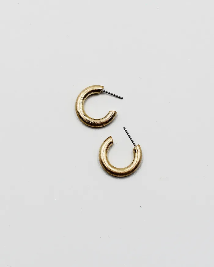 Earrings check050322 20mm Matt Metal Hoop Earrings Earrings check050322 20mm Matt Metal Hoop Earrings