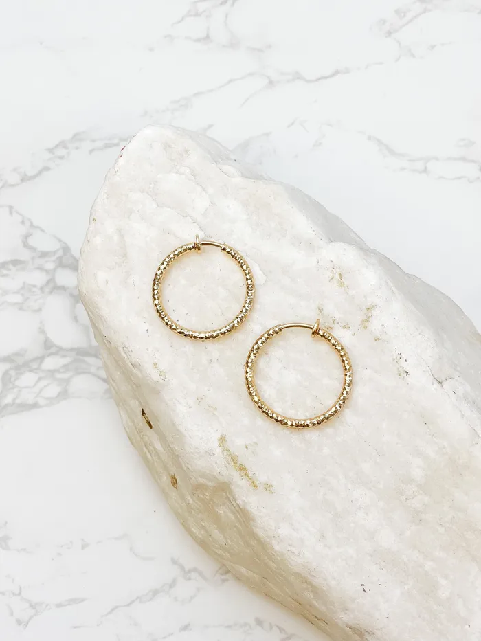 Earrings Clip on Hoop Earrings Gold Prep Obsessed PR