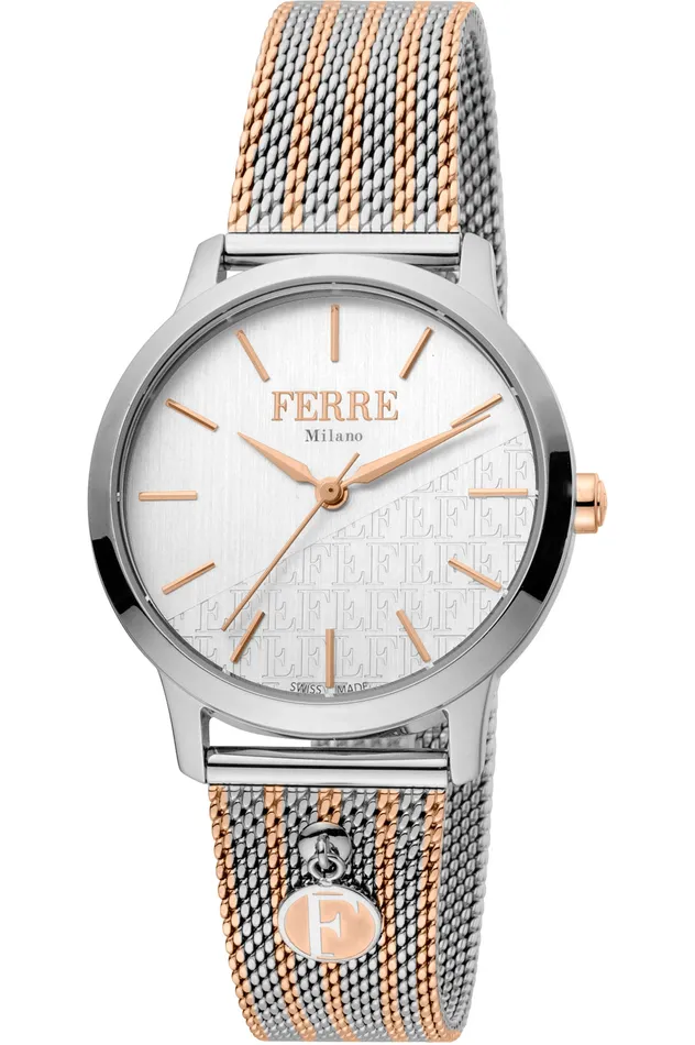Earrings Ferre Milano Ferre Milano Donna Sara Ladies Silver Dial Stainless Steel Silver Rose Gold Watch Earrings Ferre Milano Ferre Milano Donna Sara Ladies Silver Dial Stainless Steel Silver Rose Gold Watch