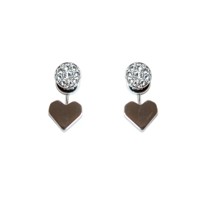 Earrings Fossil Earrings Heart Jacket Silver Fossil
