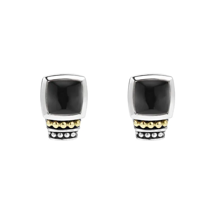 Earrings Lagos Caviar Color BezelSet Onyx Stud Earrings Earrings Lagos Caviar Color BezelSet Onyx Stud Earrings