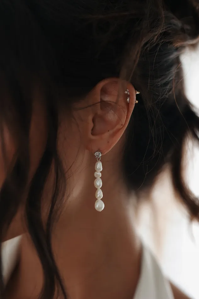 Earrings Selena Pearl Drops Untamed Petals