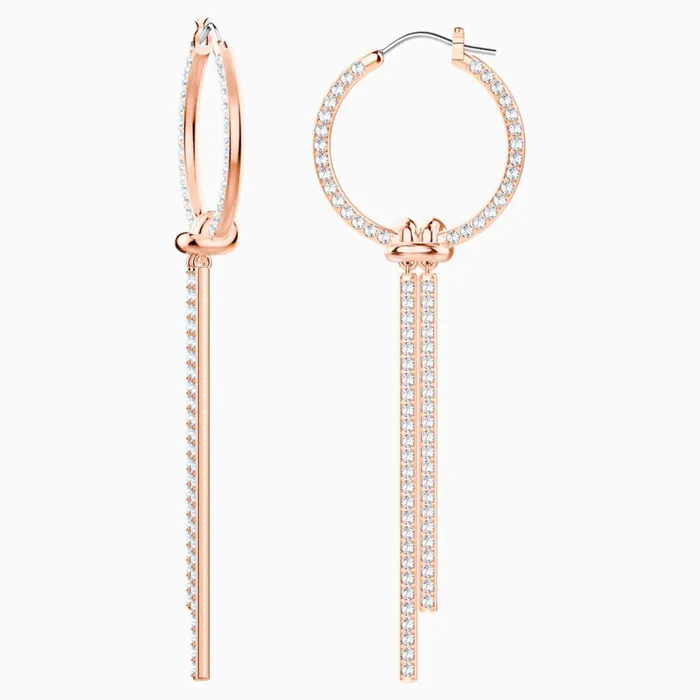 Earrings Swarovski Lifelong Hoop Pierced Earrings White Rose Gold Swarovski Earrings Swarovski Lifelong Hoop Pierced Earrings White Rose Gold Swarovski