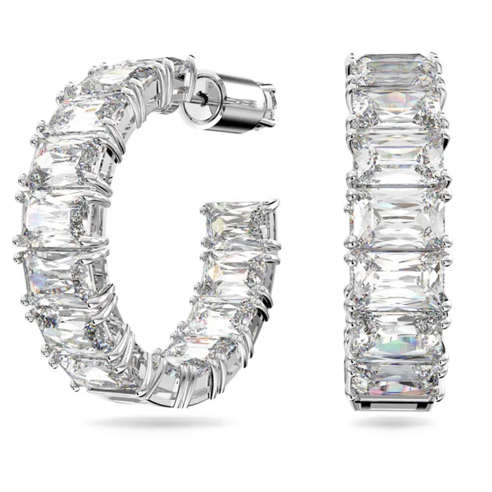 Earrings Swarovski Millenia hoop Earrings Octagon cut White Rhodium plated Swarovski Earrings Swarovski Millenia hoop Earrings Octagon cut White Rhodium plated Swarovski