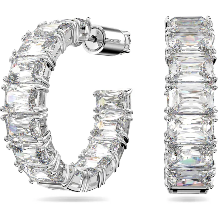 Earrings Swarovski Millenia hoop Earrings Octagon cut White Rhodium plated Swarovski Earrings Swarovski Millenia hoop Earrings Octagon cut White Rhodium plated Swarovski