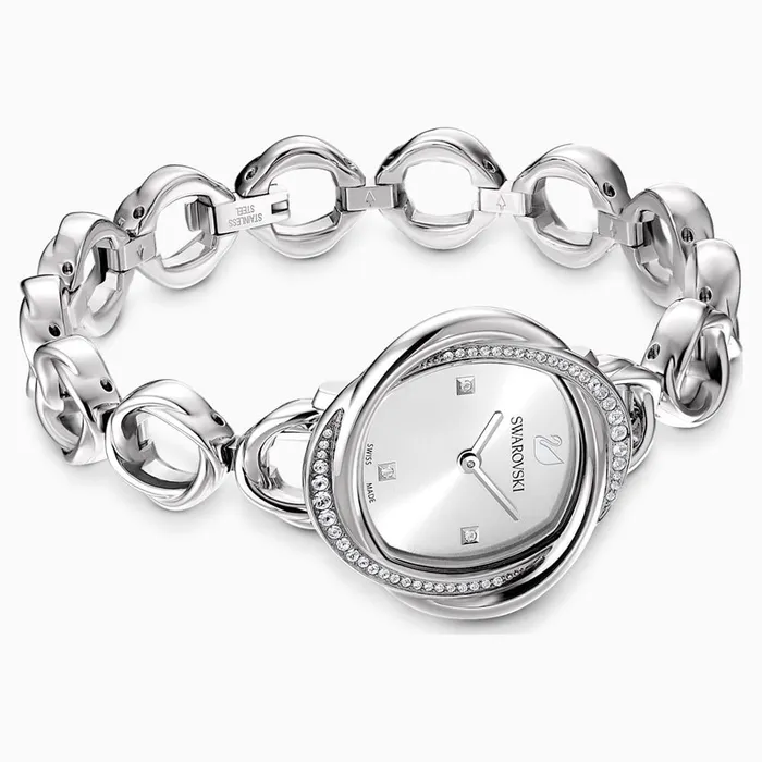 Earrings Swarovski Swarovski Crystal Flower Watch Silver Tone Stainless Steel One Size Earrings Swarovski Swarovski Crystal Flower Watch Silver Tone Stainless Steel One Size