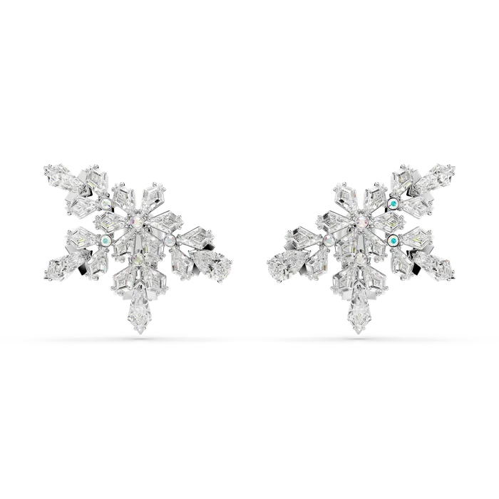Earrings Swarovski Swarovski Idyllia Clip Earrings Mixed Cuts Half Snowflake White Rhodium Plated Earrings Swarovski Swarovski Idyllia Clip Earrings Mixed Cuts Half Snowflake White Rhodium Plated