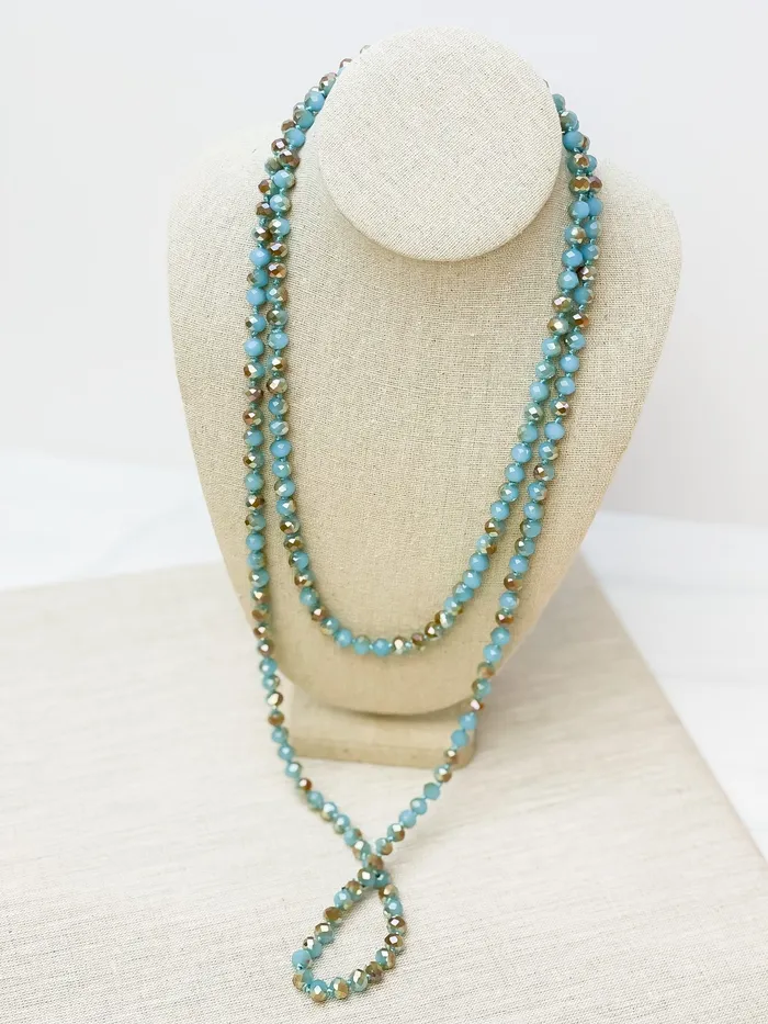 Endless Beaded Long Necklace Turquoise Prep Obsessed MONT Necklaces
