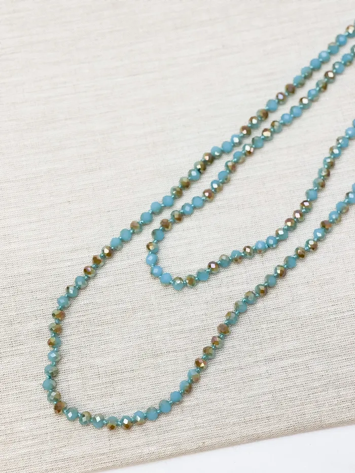 Endless Beaded Long Necklace Turquoise Prep Obsessed MONT Necklaces