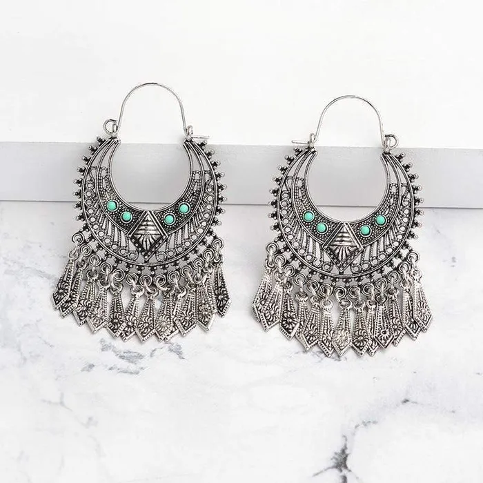 Ethnic Tasseled Drop Earrings WickedAF Earrings