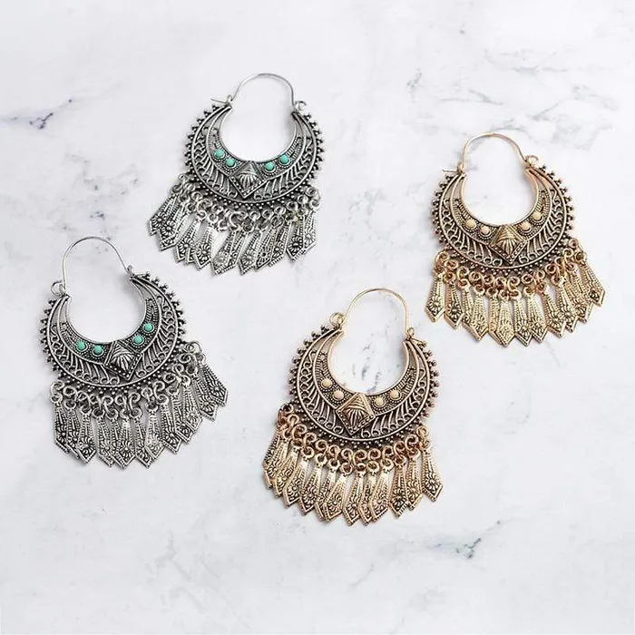 Ethnic Tasseled Drop Earrings WickedAF Earrings
