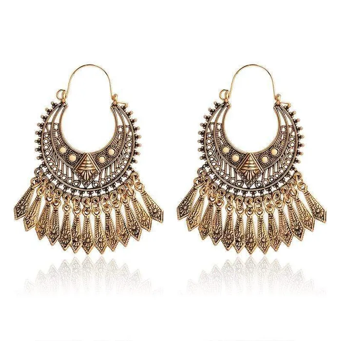 Ethnic Tasseled Drop Earrings WickedAF Earrings