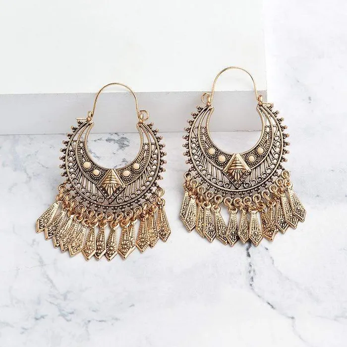 Ethnic Tasseled Drop Earrings WickedAF Earrings