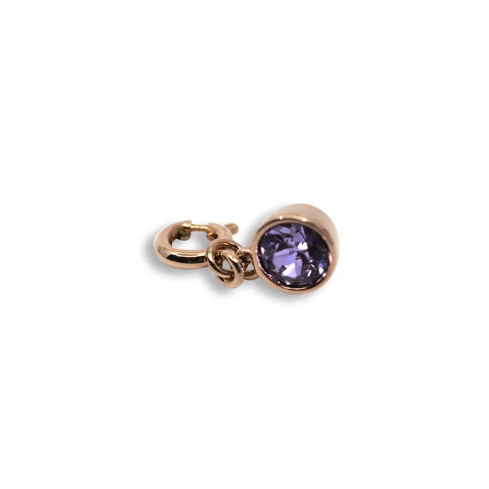 Ferre Milano Ferre Milano Pendant Ip Rosegold With Purple Stone Necklaces Ferre Milano Ferre Milano Pendant Ip Rosegold With Purple Stone Necklaces