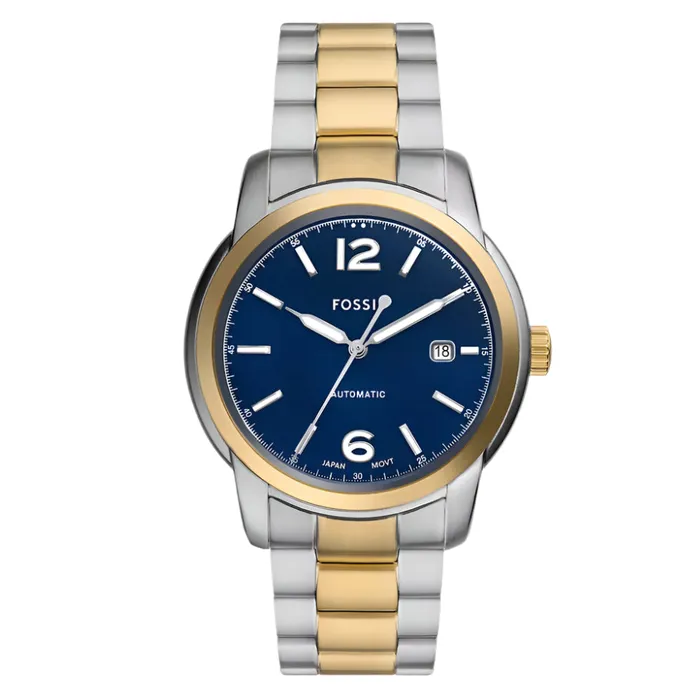 Fossil Heritage Automatic Gents Blue Dial TwoTone Stainless Steel Watch Fossil Rings Fossil Heritage Automatic Gents Blue Dial TwoTone Stainless Steel Watch Fossil Rings