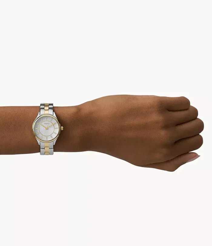 Fossil Rings Fossil Modern Sophisticate Ladies ThreeHand TwoTone Stainless Steel Watch