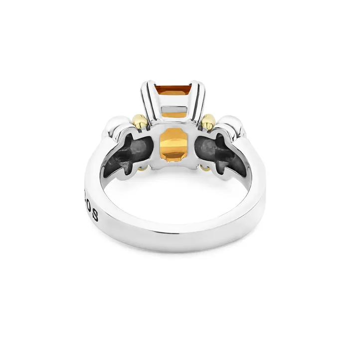 Glacier Small EmeraldCut Citrine Ring LAGOS Rings Glacier Small EmeraldCut Citrine Ring LAGOS Rings