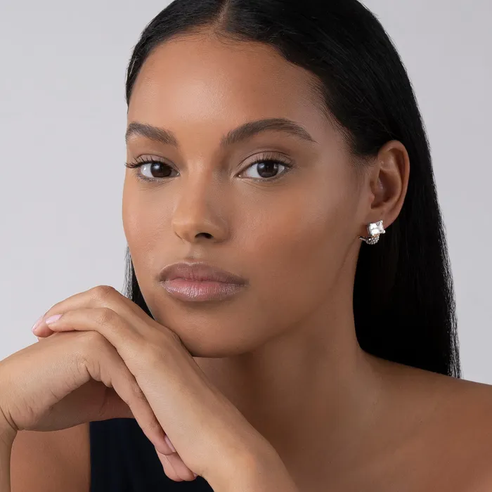 Glacier White Topaz Huggie Earring LAGOS Earrings Glacier White Topaz Huggie Earring LAGOS Earrings