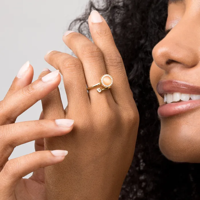 Hearts Valley Jewelry Rings Moonstone Meditation Ring