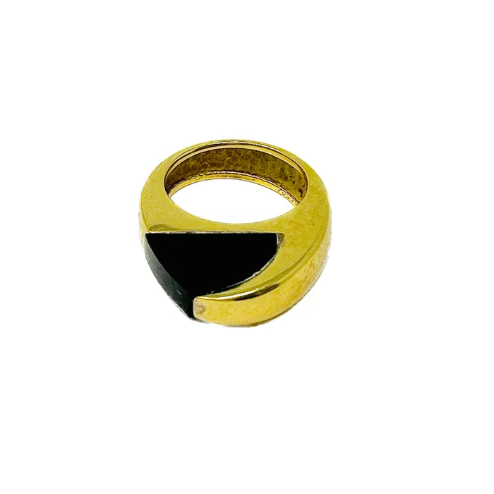 Henry Dunay Henry Dunay 18K Gold Ring with Onyx Rings