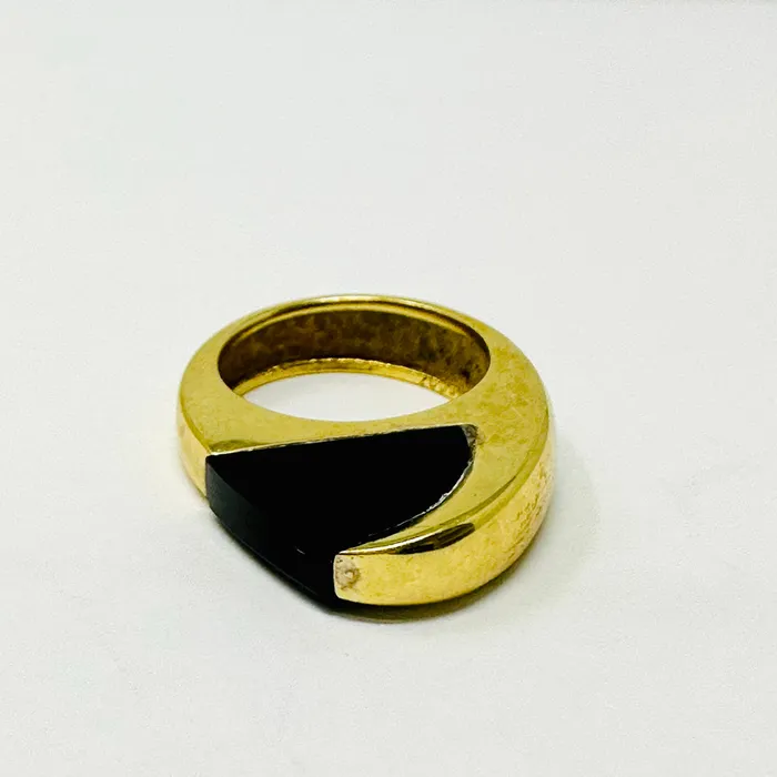 Henry Dunay Henry Dunay 18K Gold Ring with Onyx Rings