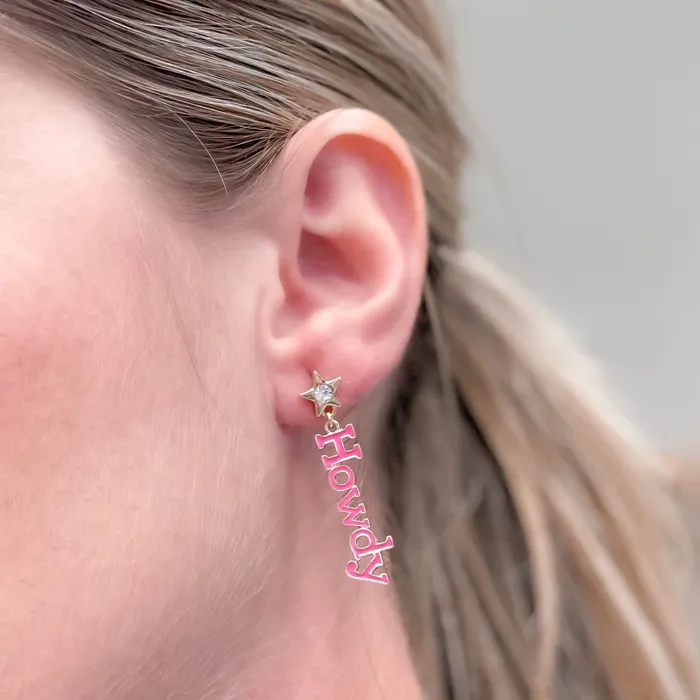 Howdy Star Dangle Earrings Prep Obsessed ESS Earrings