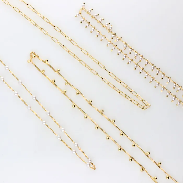 Imitation Pearl Station Necklace BERRICLE Necklaces