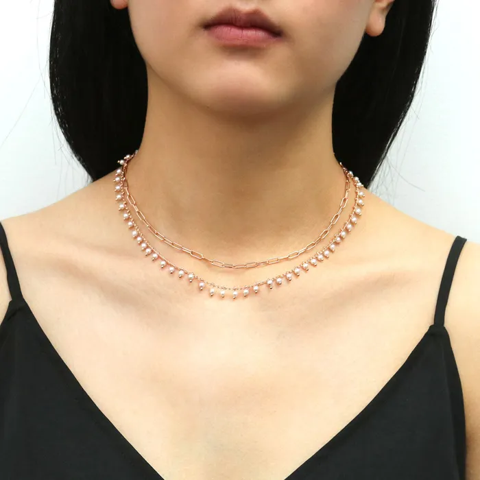 Imitation Pearl Station Necklace BERRICLE Necklaces