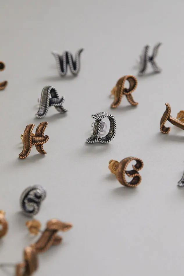 Initial Here Single Post Earring Air Anchor Earrings