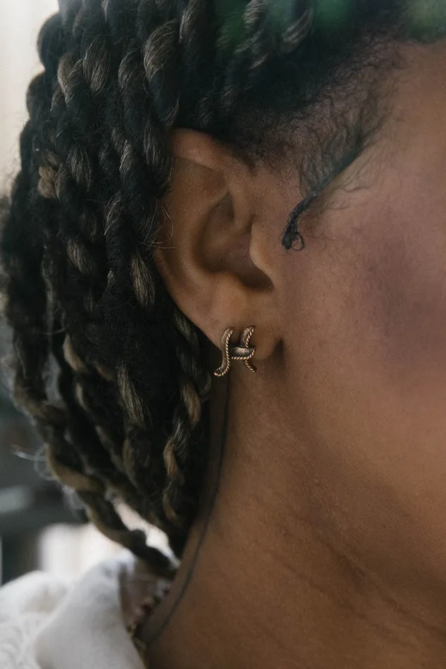 Initial Here Single Post Earring Air Anchor Earrings