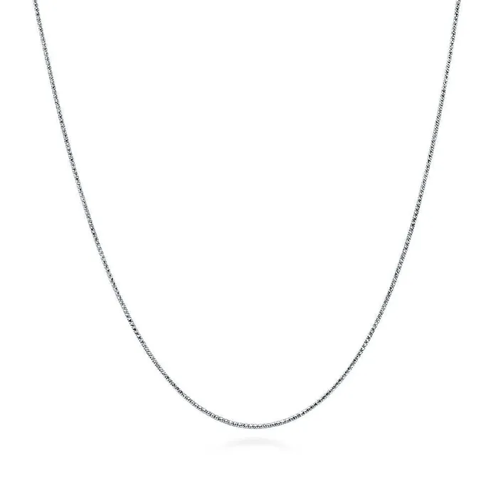Italian Diamond Cut Snake Chain Necklace in Sterling Silver BERRICLE Necklaces Italian Diamond Cut Snake Chain Necklace in Sterling Silver BERRICLE Necklaces