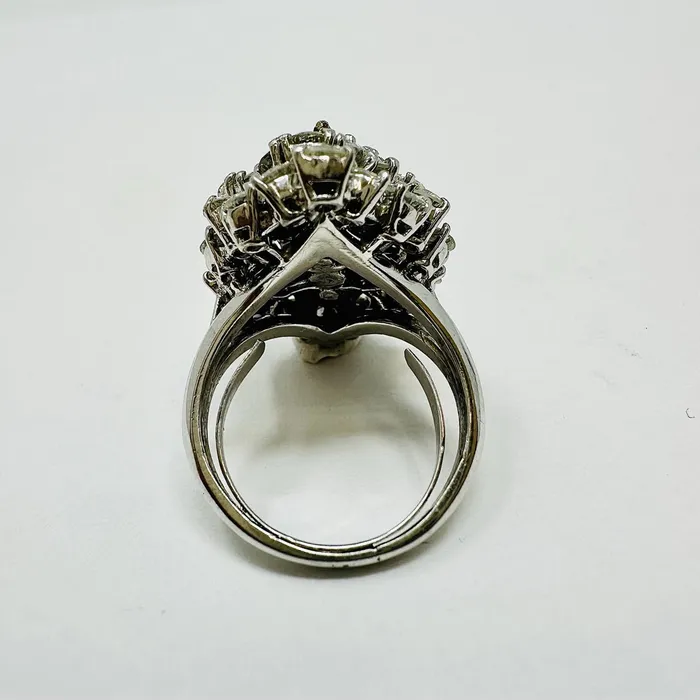 Jewelry Platinum Daimond Cluster Ring Rings