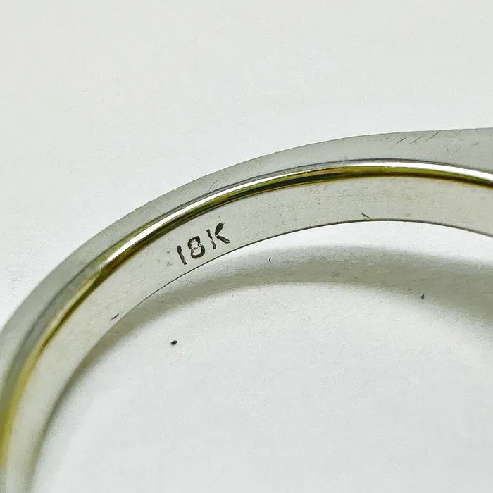 Jewelry Rings 18 White Gold Bezel Set Radiant Cut Diamond Ring
