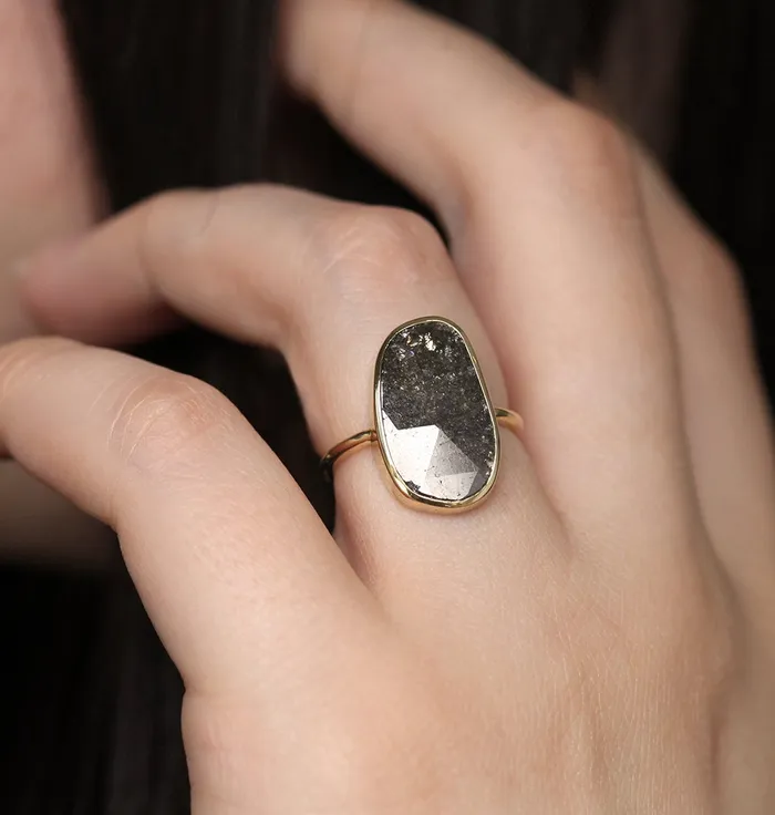 Julianna Salt Pepper Diamond Ring Ready to Ship Capucinne Rings