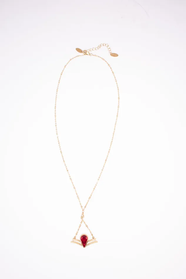 Just Cavalli Necklace With Red StonePendant Just Cavalli Necklaces Just Cavalli Necklace With Red StonePendant Just Cavalli Necklaces