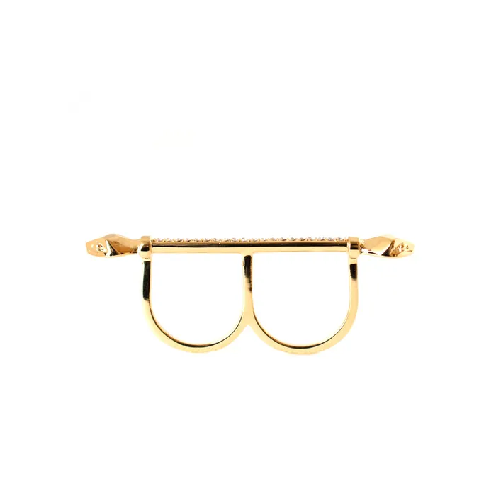 Just Cavalli Ring Gold Color Two Hole With Stone Snake Head Both Side Just Cavalli Rings Just Cavalli Ring Gold Color Two Hole With Stone Snake Head Both Side Just Cavalli Rings