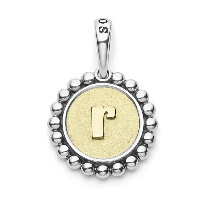 LAGOS Charm Necklaces Signature Caviar R Initial Charm