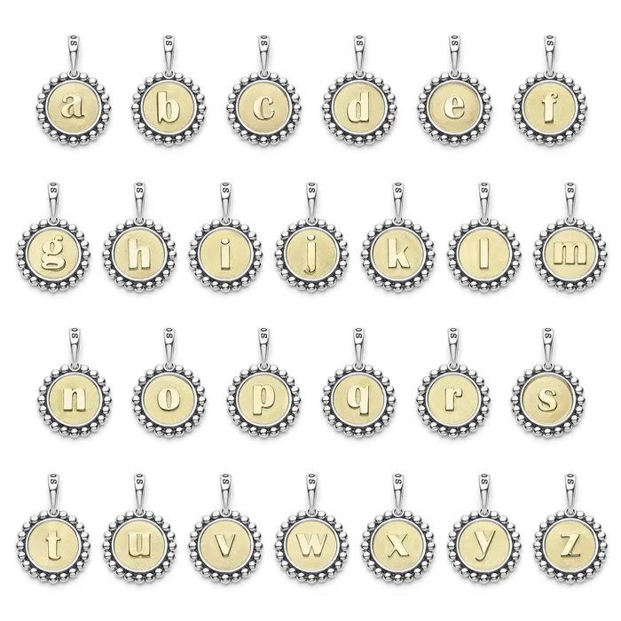 LAGOS Charm Necklaces Signature Caviar T Initial Charm LAGOS Charm Necklaces Signature Caviar T Initial Charm