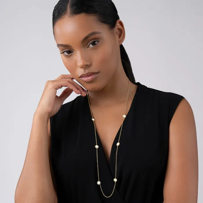 LAGOS Covet Seven Station Round Mother of Pearl Necklace Necklaces LAGOS Covet Seven Station Round Mother of Pearl Necklace Necklaces