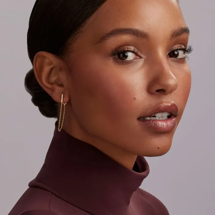 LAGOS Earrings Caviar Gold 18K Gold and Diamond Drop Earrings LAGOS Earrings Caviar Gold 18K Gold and Diamond Drop Earrings