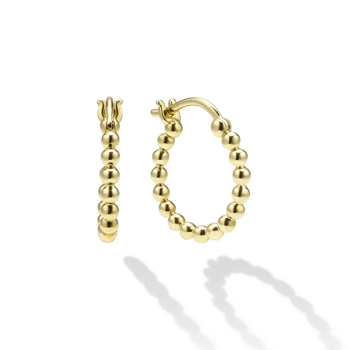 LAGOS Earrings Caviar Gold 18K Gold Caviar Hoop Earrings