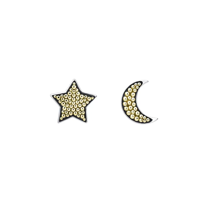 Lagos Earrings Signature Caviar Moon and Star Stud Earrings Lagos Earrings Signature Caviar Moon and Star Stud Earrings
