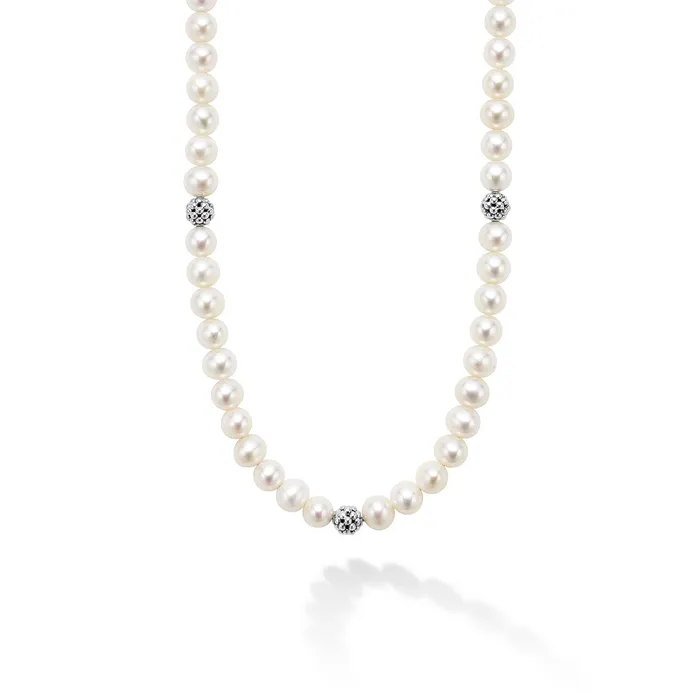 LAGOS Necklaces Anthem Silver Station Pearl Necklace