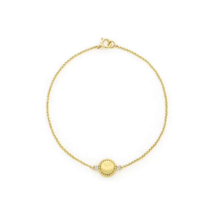 Lagos PreStyled Sets Caviar Gold 18K Gold Diamond Circle Bracelet