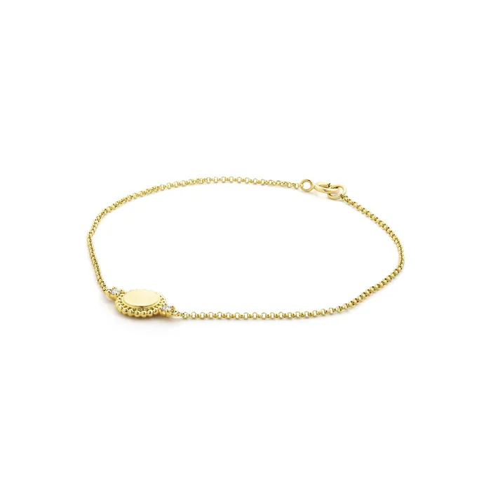 Lagos PreStyled Sets Caviar Gold 18K Gold Diamond Circle Bracelet Lagos PreStyled Sets Caviar Gold 18K Gold Diamond Circle Bracelet