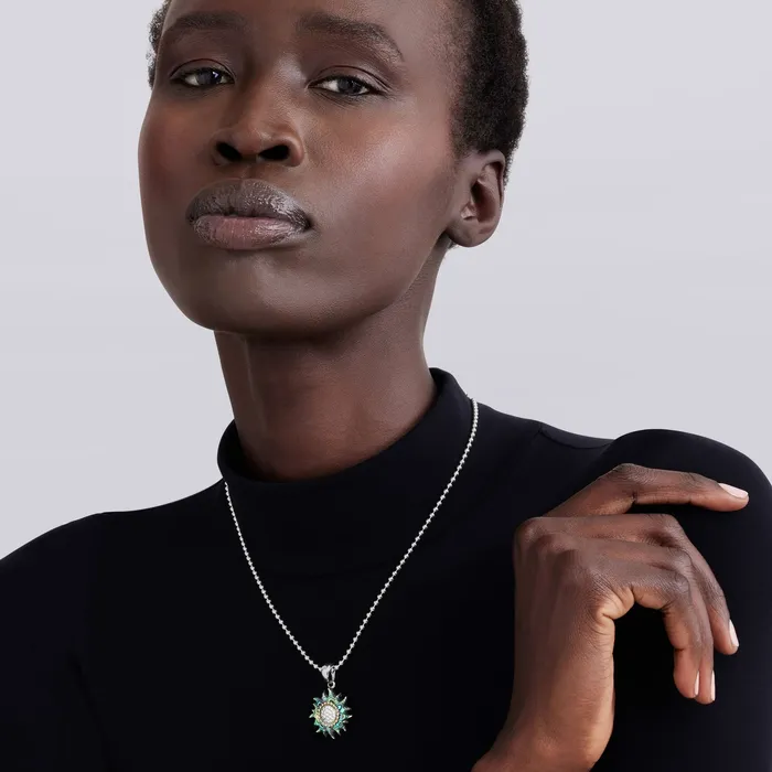 LAGOS Rare Wonders TwoTone Abalone Sun Diamond Pendant Necklace Necklaces LAGOS Rare Wonders TwoTone Abalone Sun Diamond Pendant Necklace Necklaces