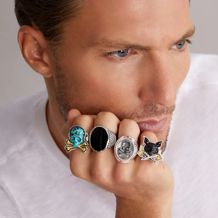 LAGOS Rings Anthem Statement Black Agate Oval Band Ring LAGOS Rings Anthem Statement Black Agate Oval Band Ring