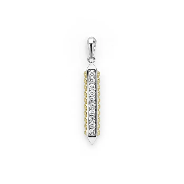 LAGOS Rings Anthem TwoTone Diamond Bar Amulet