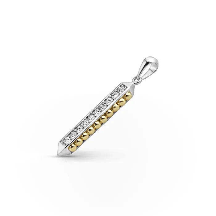 LAGOS Rings Anthem TwoTone Diamond Bar Amulet LAGOS Rings Anthem TwoTone Diamond Bar Amulet