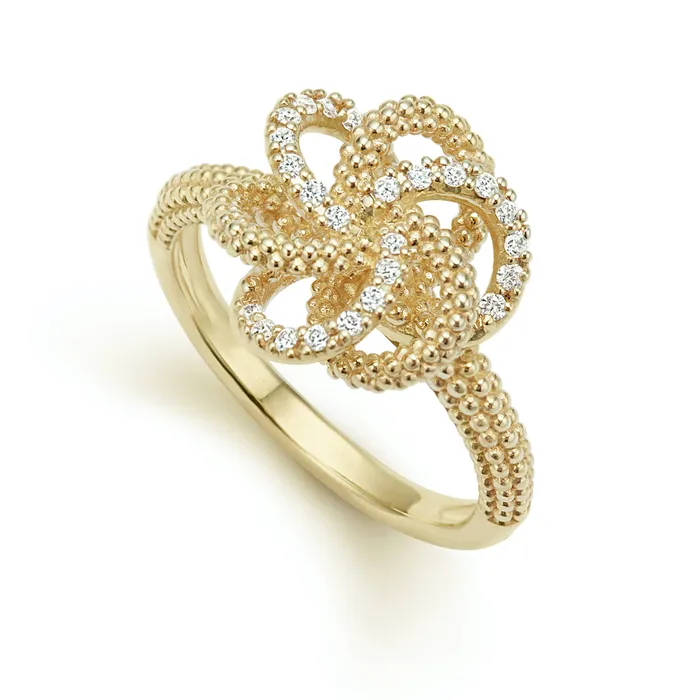 Lagos Rings Love Knot 18K Gold Love Knot Diamond Ring